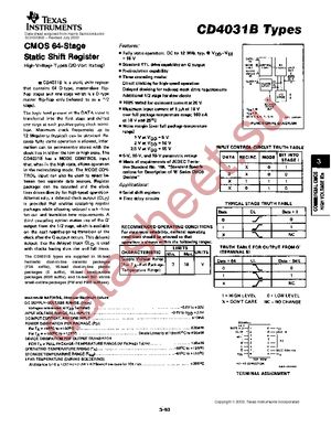 CD4031BPWRG4 datasheet  